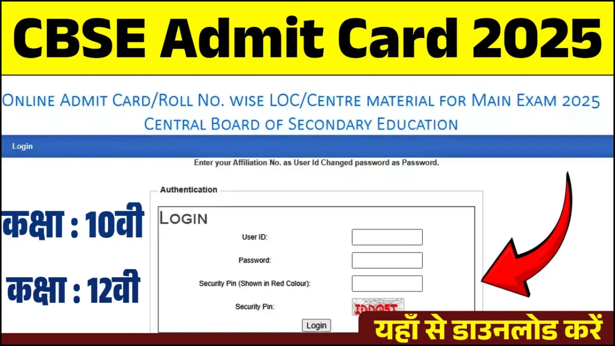 CBSE Admit Card 2025