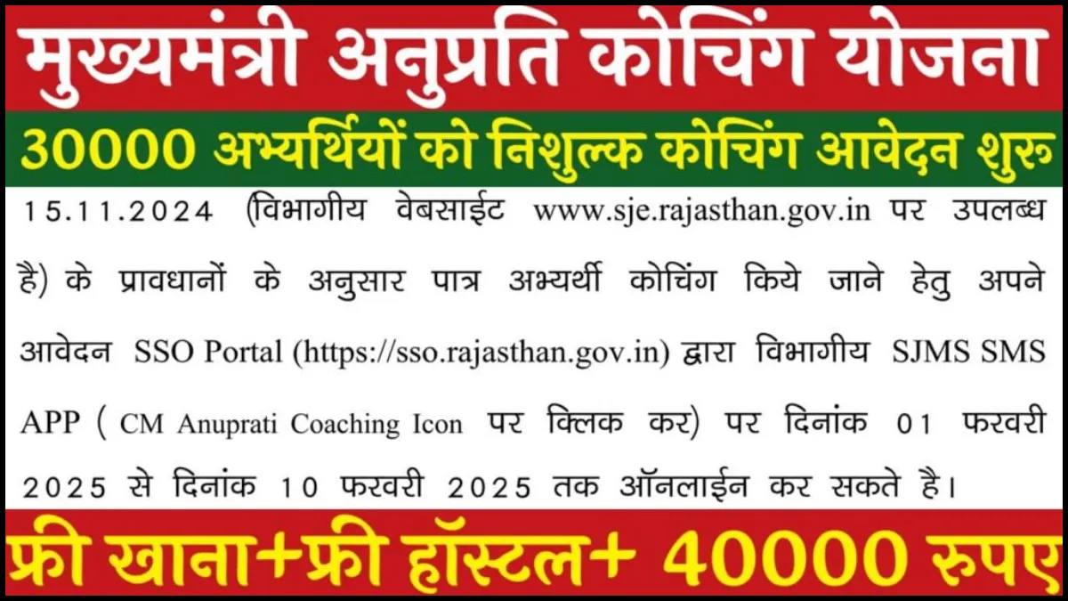 Mukhyamantri Anuprati Coaching Yojana